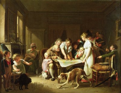 Lesen des Armeereports, 1807 von Louis Leopold Boilly